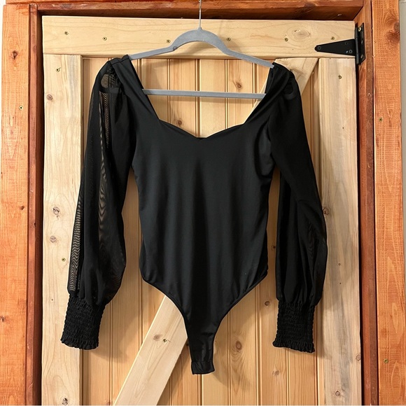Fiestar Tops - Black Long Sleeve Bodysuit